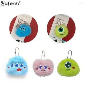 Keychains 1 Cute Monsters Inc Plush Keychain Anime Figure Sullivan Plushies Toy Soft Stuffed Doll Backpack Pendant Car Girl Gift