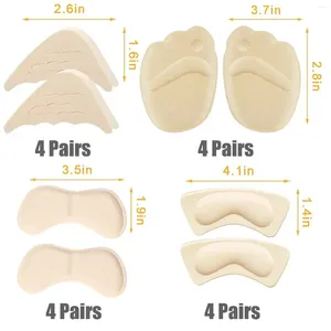 Women Socks Insoles Men 4st High Heel Svampskor Patch Fötter Justera Intersula Kuddar Kudde CASH STORIDING LISIV FÖR ANTI-WEAR