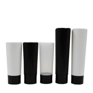 30 st/pack LDPE Squeeze Cosmetics Tube 200 ml 7oz Sebastian flaskor Svart/vit/naturlig färg med flip topp/skivans toppkåpor flaska cwjev