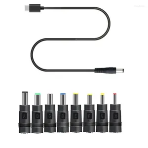 8in1 USB C PD To 12V 3.5/4.0/4.8/5.5mm Power Supply Cable For Wifi Router LED Light CCTV Camera More Devices