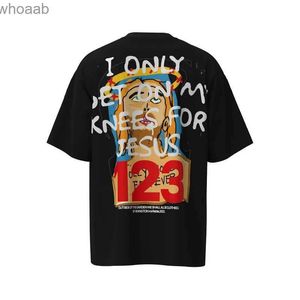 T-shirt da uomo Nuovo stile Rrr123 God The Man T Shirt Uomo Donna T-shirt vintage oversize Rrr-123 Top Tee Hip Hop 240130