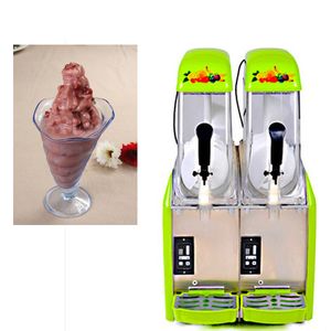 Ticari Çift Moza Sluş Makinesi Slush Dondurucu Slush Maker Snow Makin Makinesi Sıcak Satış