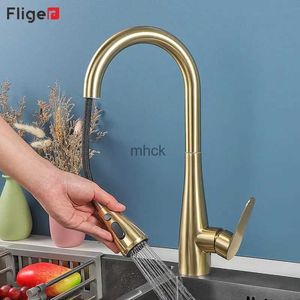 Kitchen Faucets Fliger Pull Out Kitchen Faucet Gold Kitchen Faucet Stainless Steel Kitchen Sink Faucets Pull Out Spout Kitchen Sink Mixer Tap 240130