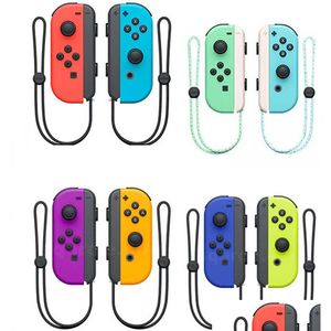 Kontrolery gier Joysticks bezprzewodowy kontroler gamepad Bluetooth do konsoli przełącznika / NS Gamepads / Joy-Con z ręką liną upuszczoną dostawę otxkz