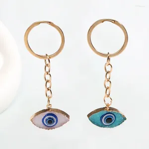 Schlüsselanhänger Schlüsselanhänger Blue Eye Schlüsselanhänger Harzketten Souvenir Geschenke für Frauen Männer Handtaschenzubehör Cay Keys DIY einfacher Schmuck