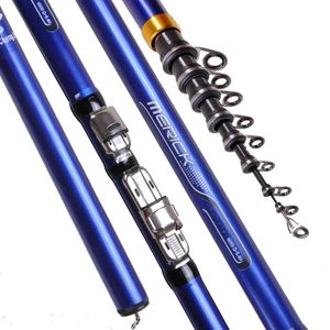 Kolfiber 36m 45m 54m 6 Spinning Fishing Rod M Power Telescopic Rock Carp Feeder Surf 240119