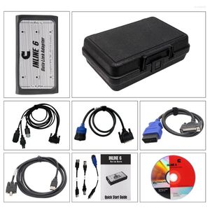 Quality INLINE 6 Data Link Adapter Heavy Duty Scanners Full 8 Cable Truck Profession Diagnostic Tools In CAN Flasher Remapper