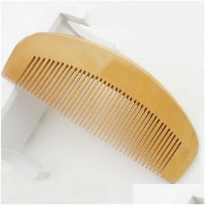 Hair Brushes 80Pcs No Logo 13Cm Handmade Peach Anti Static Comb For Women Male Natural Drop Delivery Products Care Styling Tools Otlup