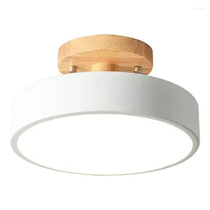 Luzes de teto 3X Modern LED Nordic Wood Luminária Interior Luminária Cozinha Sala de estar Banheiro -Branco