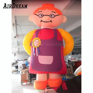 wholesale High quality Customized Netherland giant inflatable Sarah Grandmother old woman Wear an apron cartoon character for advertising-08