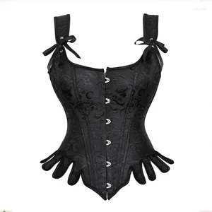 Intimo modellante da donna Gilet vintage Shapewear Broccato Lingerie Overbust Corsetto Top Donna Sexy corsetto sottoseno gotico vittoriano