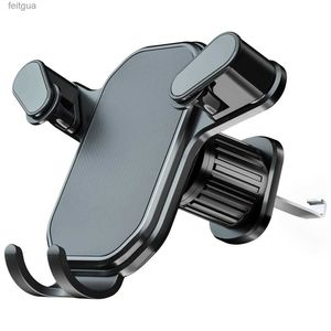 Cell Phone Mounts Holders 2023 New Gravity Car Phone Holder Air Vent Hook Phone Mount 360-Degree Rotation Smart Phone Holder for Car One-Hand Placement YQ240130