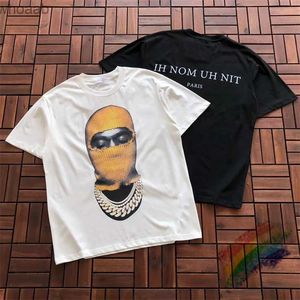 T-shirt da uomo Yellow Masker Man Stampa IH NOM UH NIT T-shirt Uomo Donna T-shirt oversize stile estivo 240130