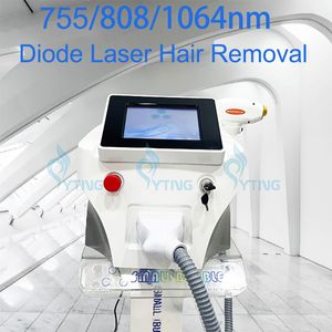 Wysokiej jakości Diode Laser Maszyna do usuwania włosów bezbolesna i stała Epilator Zmuszanie skóry Super chłodzenie System Najnowsze 808 755 1064NM 3 Urządzenie o długości fali