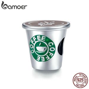 925スターリングシルバーオリジナルシルバーブレスレットバングルディージュエリーSCC1545 210512330pのカフェタイムコーヒーカップチャーム