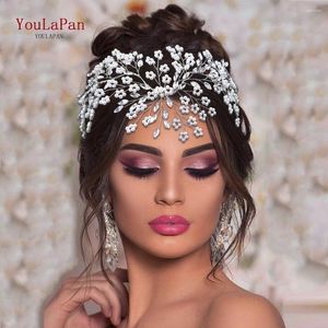 Hair Clips YouLaPan Bride Decoration Beaded Flowers Bridal Wedding Hairpiece Woman Party Rhinestone Jewelry Accessories HP624