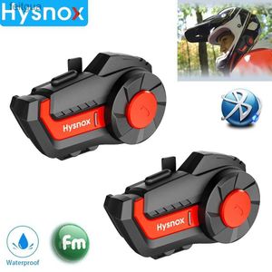 Walkie Talkie Hysonx 1000M BT Bluetooth sem fio à prova d'água capacete de moto interfone fone de ouvido rádio FM 3 pilotos motocicleta interfone YQ240130