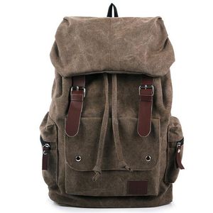 Cała- nowy plecak mody Casual Men plecaków Mężczyzn Mężczyzny Torby modowe Vintage Torby szkolne marka Canvas RucksAck Men's Casual 246e