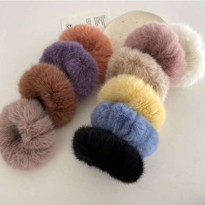 New Autumn/winter Plush Loop Imitation Rabbit Hair Rope Cute Sweet Head rope Simple and Versatile High Elastic Rubber