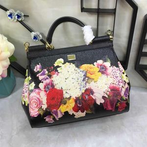 花のluxurysハンドバッグ女性デザイナーエレガントなショルダーバッグ牛革買い物客クロスボディミラー - 品質の牛ひきいレディローズ財布2307296x