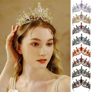 Headpieces Miallo Elegant Large Rhinestone Bridal Tiara Wedding Accessories Multicoloured Crowns For Women