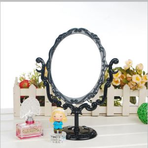 Mirrors CX159 Drehbarer Make-up-Spiegel für den Schreibtisch, Gothic-Vintage-Kosmetik-Make-up-Spiegel, Rose, einseitiger Spiegel, um 360 Grad drehbar