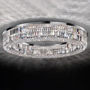 Modern living room chandeliers round square rectangle chrome hanging light fixtures crystal ceiling chandelier for bedroom245F