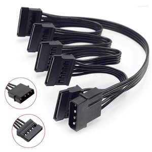 Kable komputerowe 4pin Skręt zasilający napęd twardy 1 mężczyzna do 3/4/5/6 Adapter samica rozdzielacza SATA Rozszerzenie dysku dla DIY PC SIVE