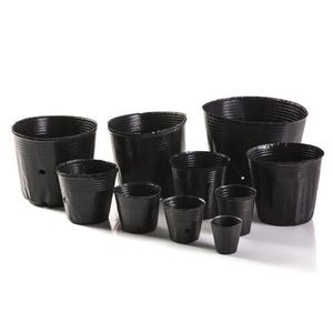 Planters & Pots 100pcs Plastic Nursery Pot Plant Seedling Pouch Holder Raising Bag Nutrition Garden Supplies Dropship301y