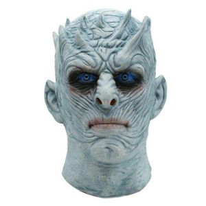 Movie Game Thrones Night King Mask Halloween Realistico Spaventoso Costume Cosplay Latex Party Mask Adulto Zombie Puntelli T2001162307