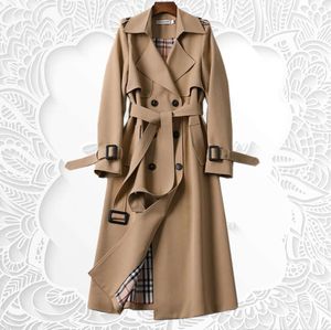 Womens Trench Coats Spring Autumn Coat Woman Korean Double Breasted Mid Long Women Overcoat Windbreaker Female Trench coat