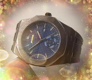 2024 Famous trend highend watches men quartz chronograph clock black blue rubberstainless steel strap clock auto date Ceramic Bezel wristwatch montre de luxe