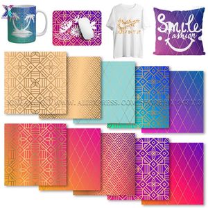 Window Stickers XFX 1 Pcs Geometric Lines Infusible Transfer Ink Sheet 12x12" Sublimation Paper For Mug Heat Press T-shirt Cricut