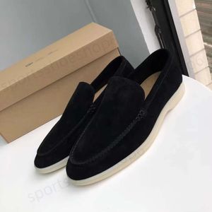 Casual Shoes 2024 Large Slip-on loafers flat casual set feet lazy men's shoes leather business retro classic all match fashionable leather shoes men
