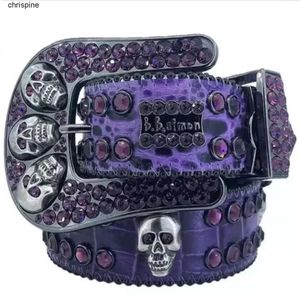 2023 مصمم فاخر BB Belt Simon Belts for Men Women Black On Black Blue White Shiny Diamond Belt Multicolour مع Bling Rhinestons كهدية بالجملة