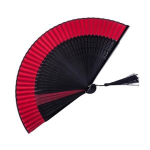 Chinesische Farbe Schwarz Folding Fan Dekorative Hand Fan Dekoration Handwerk Für Frauen Einkaufen Tanz Dekoration Handwerk Wohnkultur12771