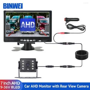 7" Car AHD Monitor With Rear View Camera For Truck Parking Trailer 12-24V LED Reversing Screen Easy Installation