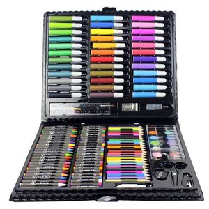 150個のカラーペンシルクレヨン水彩画セット色付きncils描画絵画マーカーペン学用