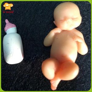 Baking Moulds 3D Polymer Doll Stamper Fondant Mold Mini Baby Molds Born Silicone