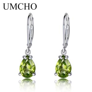 Orecchini UMCHO 925 Orecchini in argento sterling Orecchini designer Designer Natural peridot Gioielli raffinati per donne Regali speciali