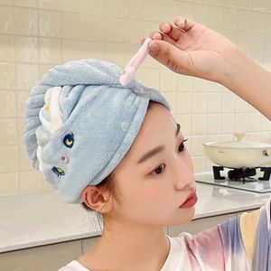 Towel Girls Hair Styling Accessory Super Absorbent Drying Wrap With Cartoon For Bathroom Gentle