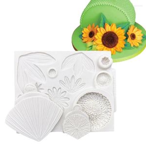 Backformen Sonnenblume Silikon Kuchenform Sugarcraft Schokolade Cupcake Form Harz Werkzeuge Fondant Dekorieren