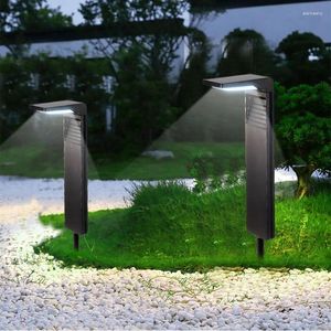 2 pçs luzes solares jardim paisagem caminho pátio decoração led lâmpada do gramado ao ar livre iluminação à prova dwaterproof água atacado 2200mah