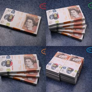 Fałszywe pieniądze zabawne zabawki realistyczne funty brytyjskie kopiuj gbp brytyjski angielski bank 100 10 notatek idealny do filmów Reklama media społecznościowe277un269