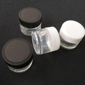 wholesale Contenitore in vetro antiaderente per uso alimentare da 5 ml Cera Dab Oil Jar Dabber Concentrato di erbe secche E cigs Sigaretta ZZ