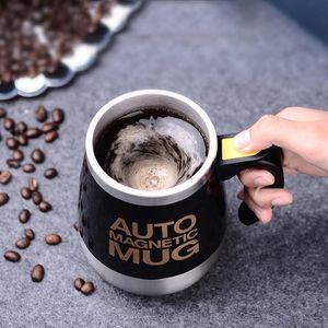 Muggar Automatisk självrörande magnetisk mugg USB -uppladdningsbar kreativ rostfritt stål Kaffemjölk Mixing Cup Blender Lazy Thermal2999