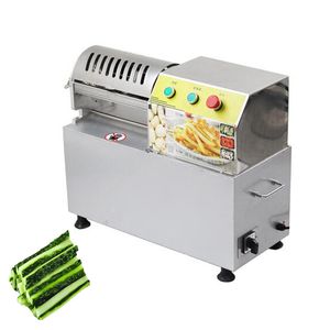 Ticari Elektrikli Fries Kesme Makinesi Paslanmaz Çelik Patates Dilimleyici Şerit Kesici Patates Kızartması Makinesi 900W