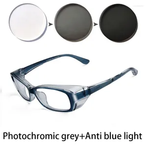 Sunglasses Vazrobe Pochromic Myopia Glasses Male Women Winproof Safety Goggles Anti Blue Light Transition Eyeglasses Frame Men Female