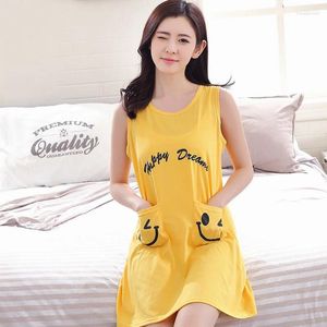 Kvinnors sömnkläder Summer Nightlows Women Cotton STELESS SEXY STRAP SPAGhetti Night Dress Nightwear Sleepshirts Home Clothes Big Yards