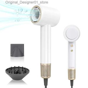 Hårtorkar Chignon Super Sonic Dryer Machine Curly Diffuser Blow Professional hårtork Ionic Air Blower Leafless Blowtryer Q240124